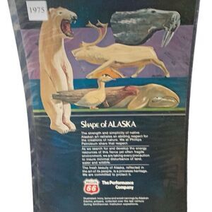 Vintage 1975 Phillips 66 Shape of Alaska Ad Advertisement